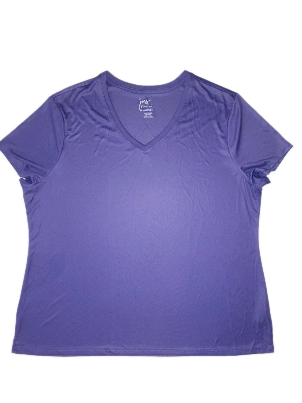 Just My Size Purple V-Neck Short Sleeve Tee 3X 22/24 Lightweight